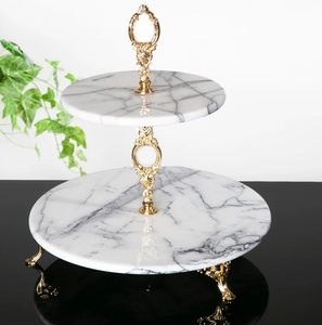 Support à gâteau en marbre de pierre artistique au design tendance, adapté aux créateurs de gâteaux et aux stylistes d'événements - Product Image 3