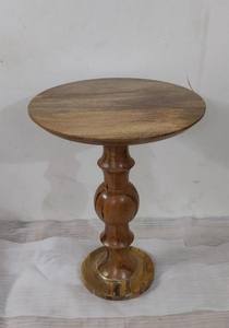 Table console en bois massif 100% fabriquée en Inde, style vintage, meubles pour la maison, pour salon, petit appartement, canapé, côté lit, chevet - Product Image 2