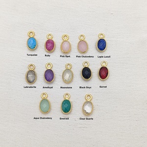 Minuscule 4x6mm calcédoine rose ovale à facettes breloques 925 pendentif en argent Sterling lunette pour collier fabrication de bijoux - Product Image 5