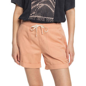 Bermudas de algodón 100% de color melocotón para mujer, pantalones cortos hechos en fábrica, transpirables, cintura elástica, ajuste Regular, MOQ bajo, estilo informal de verano - Product Image 1