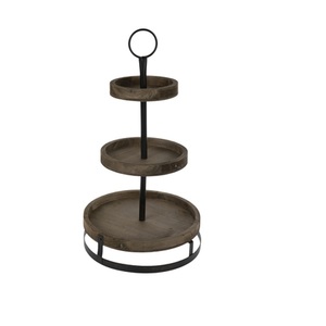 Exhibidor de Pastel de Madera de Lujo con Tapa Redondeada, Vajilla Decorativa, Soporte de Pastel de Madera Artesanal a Precio de Mayoreo - Product Image 1