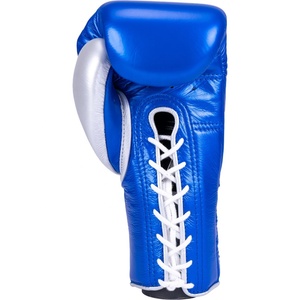 Phenom <b>Boxing</b> Metallic Blue/silver Lace up Sparring <b>Gloves</b> OEM Customized Logo Kick <b>Boxing</b> <b>Martial</b> <b>Arts</b> <b>Boxing</b> <b>Gloves</b> for Adults - Product Image 2