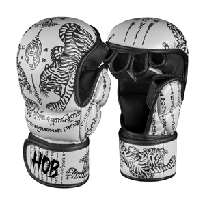 Guantes de entrenamiento MMA negros de alta calidad para hombre, Material de cuero cómodo, elástico impermeable, logotipo personalizado, artes marciales, Boxeo - Product Image 5