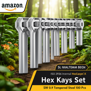 Juego de Llaves Hexagonales ISO 2936, Hexágono Interno SW 0.9, Acero Templado, 100 Piezas - Product Image 3