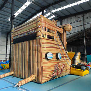 Parcours Obstacles Gonflable Commercial Thème Bateau Pirate avec Toboggan Combo, Jumping Castle pour Location Fêtes Extérieures - Product Image 3