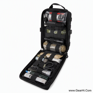 Bolsa de Primeros Auxilios Resistente y Reforzada, Organizador Técnico para Traumatismos, Bolsillo MOLLE para Cuidado de Pacientes, Impermeable 1000D - Product Image 1