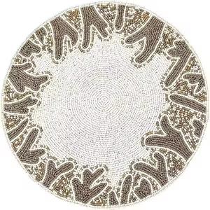 Napperons perlés faits à la main au design moderne pour thé café bière décoration de table de mariage petits tapis de table jetables de luxe - Product Image 4