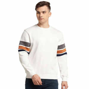 2025 New Arrival Lightweight Men's Sweatshirts Wholesale High-Quality Plain Blank Printed Striped Sweatshirts For Men's Wear. - Product Image 1