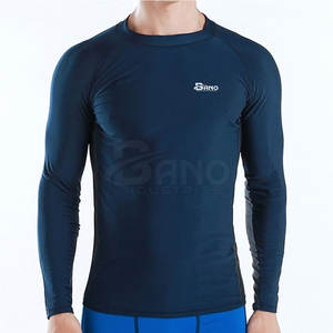 เสื้อกีฬาแขนยาวสำหรับผู้ใหญ่ MMA แบบรัดรูปสีพื้นมีการออกแบบด้านบนและคุณสมบัติล่าสุด - Product Image 1