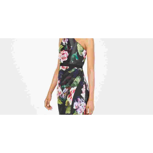 Abito da Sera Monospalla Nero con Stampa Floreale Adrianna Papell da Donna, Taglia 12, in Chiffon con Vita Naturale - Product Image 2