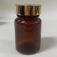 Bouteille de médecine en PET brun en 60CC - 36mm - 20g Comprimé Capsule Conteneur Bouteille de pilules en plastique avec bouchon à vis Vietnam Manufacture
