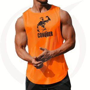 Men's Casual Fitness Tank <b>Top</b> Breathable <b>Mesh</b> Gym Sportswear Sleeveless Workout Singlet - Product Image 1