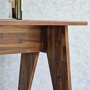 Acacia <b>Wood</b> <b>Dining</b> <b>Table</b> BA68195 120x70cm A-Shaped Legs Assembled and <b>Extendable</b> for Living Room Made From Oak" - Product Image 4