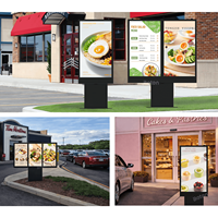 Écran de menu numérique LCD extérieur pour drive-thru, étanche IP65, affichage de menu de restaurant avec contrôle intelligent de la température