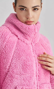 Chaqueta Deportiva de Forro Polar para Mujer, Cuello Alto, Diseño Cortavientos, Cierre de Cremallera, Manga Larga, para Gimnasio, Fitness, Entrenamiento Atlético, Yoga - Product Image 4