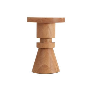 Elegant Handcrafted White Marble Top Teak <b>Wood</b> Side <b>Table</b> Modern <b>Round</b> Pedestal Accent Furniture For Living Room & Bedroom - Product Image 2
