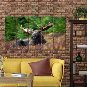 Tableau imprimé sur toile élégant : design abstrait moderne, ensemble de 5 toiles - Product Image 1