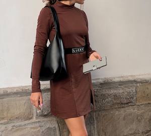 Fourre-tout en cuir véritable pour femmes épaule Hobo sacs à main sacs à main Logo personnalisable fermeture à glissière en relief LHB-0043 doux réutilisable - Product Image 2