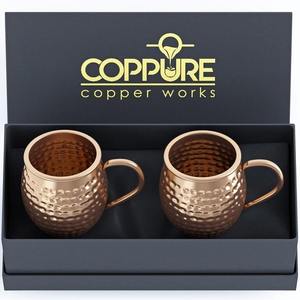 Tasse en cuivre artisanale avec parois isolées sous vide et couvercle étanche, idéale pour les amateurs de café qui apprécient la tradition et le style. - Product Image 6