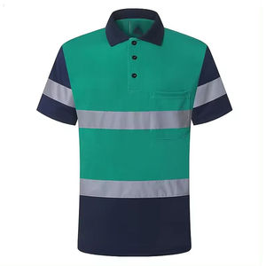 Seguridad reflectante personalizada de alta calidad para Polos Ropa de trabajo de alta visibilidad Material de lona Patrón sólido directo - Product Image 5