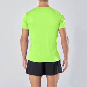 T-shirt d'entraînement de fitness pour hommes respirant col rond manches raglan t-shirt d'entraînement uni léger confortable haut athlétique pour hommes - Product Image 5
