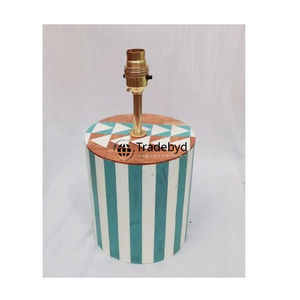 Handcrafted Modern Bone Inlay E26 AC LED Table Lamp Premium <b>Decor</b> <b>Lighting</b> for Hotels Tradebyd - Product Image 3