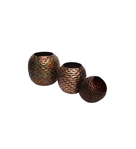Aluminum Metal Indian Handmade Flower Vase Copper <b>Antique</b> Finish 900ML Capacity Eco-Friendly Lightweight Design for Outdoor Use - Product Image 5