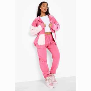 Survêtement d'hiver en coton personnalisé pour les femmes Dernier survêtement de jogging à capuche extérieur avec capuche décontractée et motif solide - Product Image 3