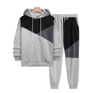 OEM personnalisé de haute qualité survêtements en molleton de coton motif gaufré combinaisons de jogging dans la rue porter style extérieur survêtements pour hommes - Product Image 6