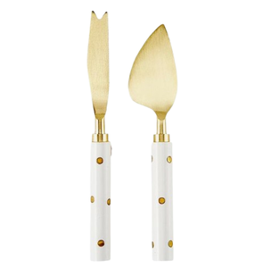 Cuchillos y accesorios de cocina, juego creativo de cuchillos de metal para servir queso, herramientas de queso de acero inoxidable con acabado plateado - Product Image 3