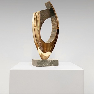 Sculpture abstraite haut de gamme en laiton et aluminium, art décoratif en métal, statue, figurine métallique pour hôtel, décoration de table à domicile - Product Image 5