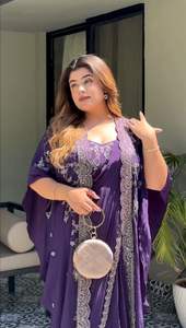 Beautiful Designer Ready to wear saree with <b>Thread</b> & Sequence work - Product Image 5