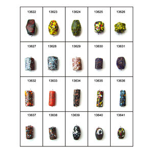 Cuentas de Vidrio Tipo Horno para Fabricación de Joyería, Creación de Pulseras, Cuentas de Vidrio Lampwork de Cristal, Precio de Fábrica India - Product Image 1