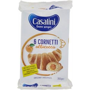 Croissants de Albaricoque Casalini, Estilo Panadería, Pastel de Levadura, Paquete Individual, Listos para Comer para el Desayuno - Product Image 1