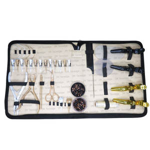 Professional Micro Link Hair <b>Extension</b> Kit Accessories <b>Beading</b> Pliers Tail Comb Protector Shield Small Clips With Custom Logo - Product Image 1