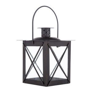 Superlative Homes Gardens <b>Black</b> Powder Coated Metal Glass Christmas <b>Candle</b> Jars Hanging <b>Lantern</b> <b>Candle</b> Holder Home Decoration - Product Image 4