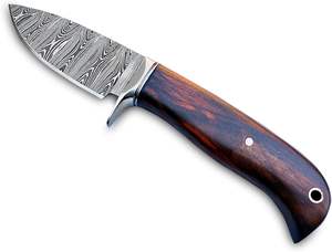 Cuchillo de supervivencia al aire libre hecho a mano de acero de Damasco, hoja fija, Funda de cuero, soporte OEM, estilo vaquero para caza y Camping - Product Image 3