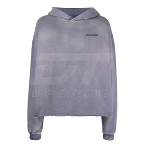 Vente en gros de services OEM, sweats à capuche délavés à l'acide de meilleure conception, sweats à capuche délavés à l'acide de couleur unie légère - Product Image 1