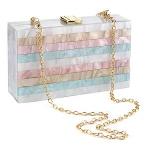 Fashion Design Premium Resin Clutch <b>Purse</b> For High Gloss Polished Surface Customizable Crystal-Studded <b>Bridal</b> <b>Purse</b> for Parties - Product Image 1