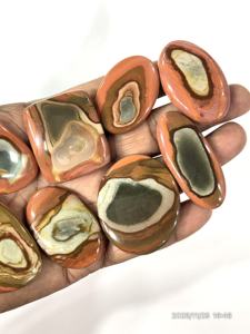 Pierre précieuse en jaspe polygramme naturel, cabochon, forme et taille variées, environ 20 à 50 mm. - Product Image 2