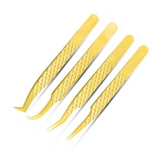 Pince à cils 45 degrés couleur arc-en-ciel avec logo personnalisé Nouveau design Pointe pointue en acier inoxydable - Product Image 2