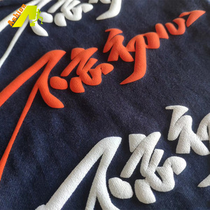 Personalizado para hombre Puff Imprimir Streetwear Tee OEM Fábrica de algodón de gran tamaño T Shirt 3D Raised Logo Design Shirt - Product Image 4