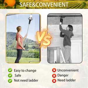 Dapat disesuaikan teleskopik pegangan panjang pemanen Apel pemetik buah tiang keranjang alat - Product Image 6