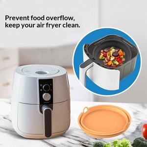 For Foldable Round Baking Tray High-Temperature Resistant Air Fryer Inner Tray <b>Silicone</b> <b>Mat</b> - Product Image 2