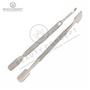 Pousse-cuticules à double face Outil en forme de cuillère en acier inoxydable à bord tranchant Outil de soin des ongles à double extrémité écologique - Product Image 3