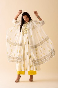 Lemon Lily Ladies Girls Maxi Suit Set Soie de style indien de haute qualité Kurti Salwar Direct du fabricant indien - Product Image 6