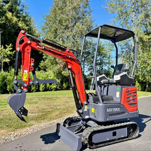 จัดส่งฟรี MX15R CFG รถขุดขนาดเล็ก15HP การควบคุมนักบิน36 "ใบมีดด้านหน้า16" ถังขุด EPA CE อนุมัติกรองไฮดรอลิก PLC - Product Image 1