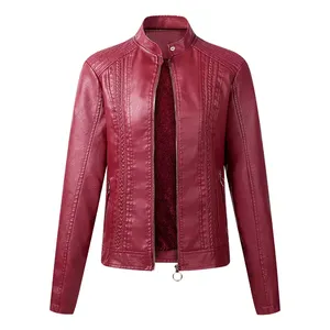 Men's Comfortable Leather Winter Jacket with Stylish <b>Details</b> Soft Canvas Lining Front Logo for Indoor and Outdoor Wear - Product Image 2