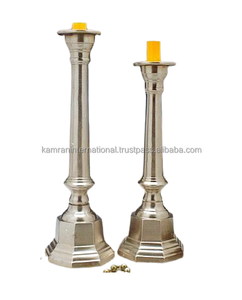 Bougeoir/Bougeoir en Métal de Fer de Luxe Vintage Plaqué Argent Ensemble de Bougeoirs Cônes Faits à la Main pour la Maison Décor de Noël Autre Bougie - Product Image 2