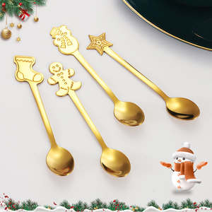 Ensemble de cuillère et fourchette de couverts de haute qualité pour hôtels et café Ensemble de cuillère et fourchette en laiton. - Product Image 4